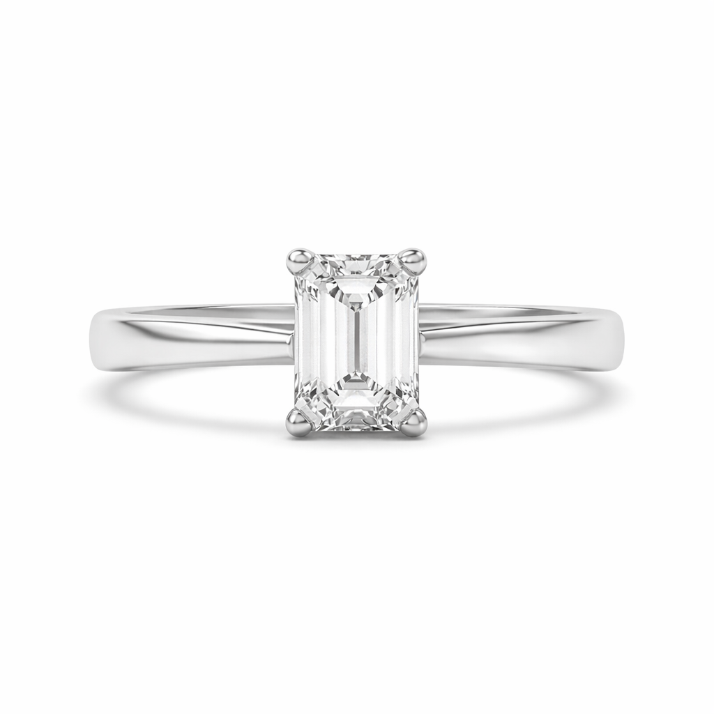 Elysian Cathedral Emerald Cut Lab Grown Diamond Solitaire Ring