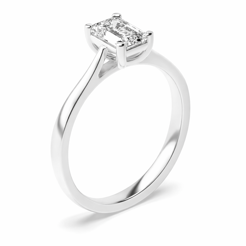 Elysian Cathedral Emerald Cut Lab Grown Diamond Solitaire Ring