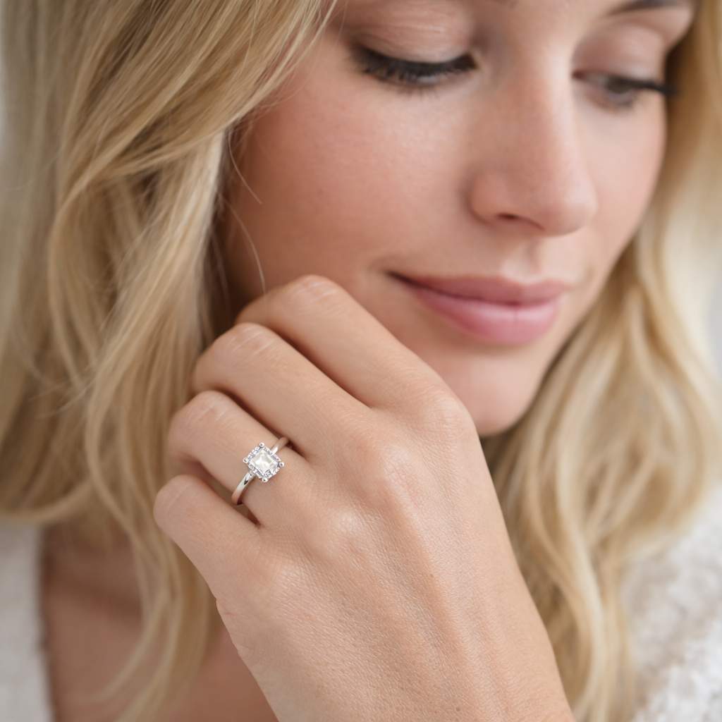 Elysian Cathedral Emerald Cut Lab Grown Diamond Solitaire Ring