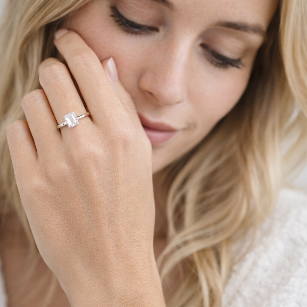 Elysian Cathedral Emerald Cut Lab Grown Diamond Solitaire Ring