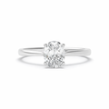 Oval Grace Cathedral Solitaire Engagement Ring