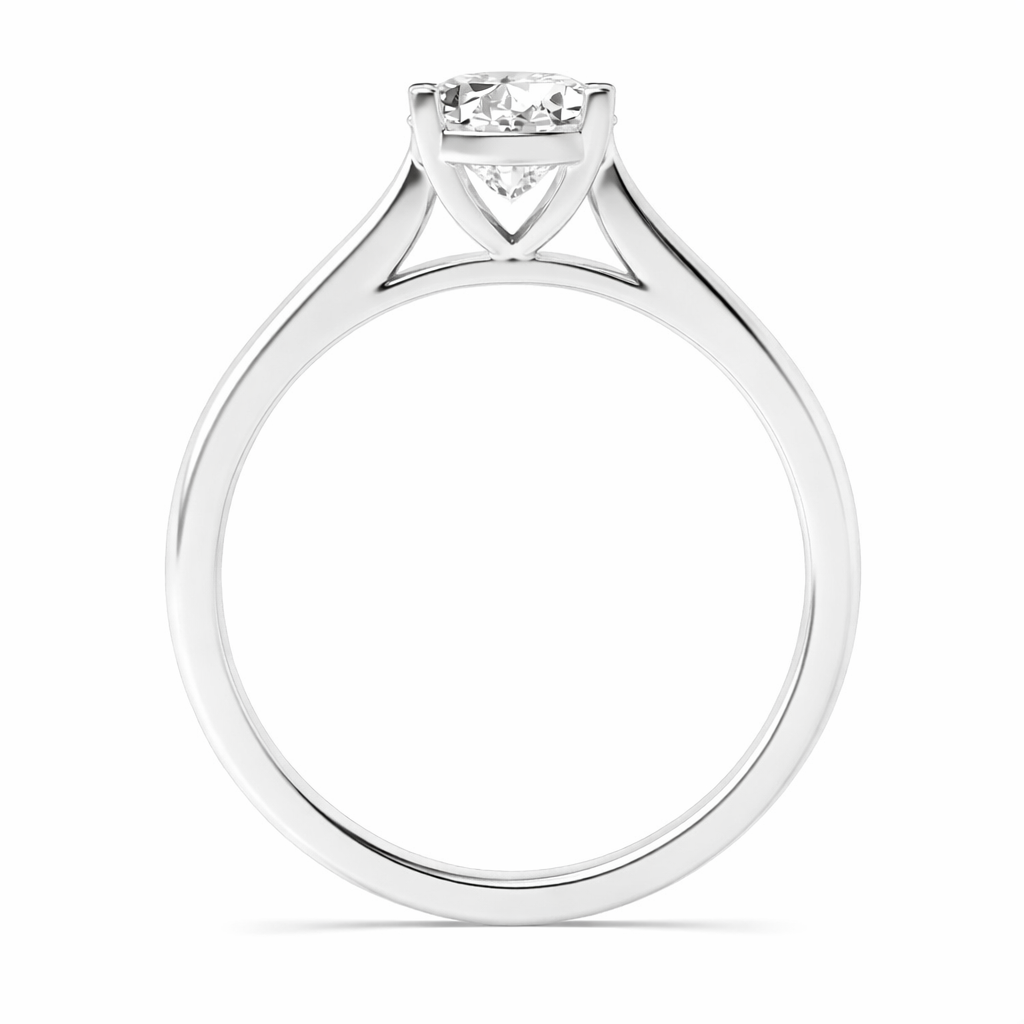 Oval Grace Cathedral Solitaire Engagement Ring